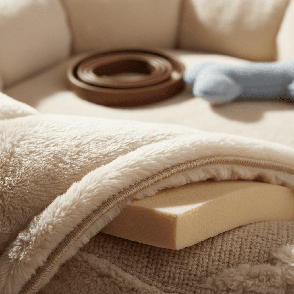Soft plush sun bed material